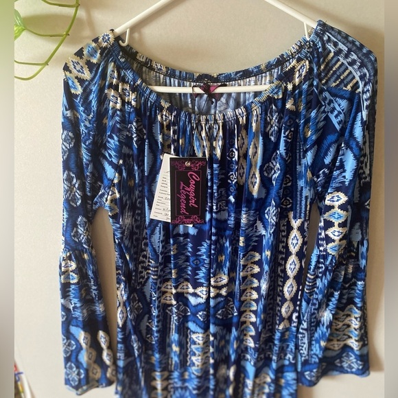 Cowgirl Legend Western Top Women's Medium Multicolor Bohemian Blouse NWOT - Picture 6 of 8